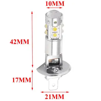 2vnt H1 LED Žibintų 80W 6000K Didelės Galios COB Didelis Mažas Šviesos Rūko Lemputės 1800LM Dieniniai Balta Lempa, Automobilių Reikmenys