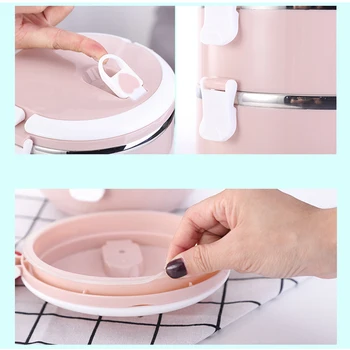 3 4 Sluoksnis Termosas Šilumos Nešiojamų Nerūdijančio Plieno Maisto Indą Sandarus Japonijos Bento Box Plastiko Priešpiečių Dėžutė Vaikams Mokykla