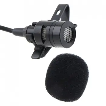 3.5 MM Dvigubas Mikrofonas Kostiumas Mini Ausinės, Mikrofonas Mobiliojo Telefono DSLR Fotoaparatas Clip-on Atvartas Kondensatoriaus Mikrofonas Įrašymo /Kalbėjimas