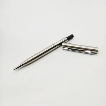 3/5 vienetų 10cm nerūdijančio plieno mini šratinukus, metalinis tušinukas rašiklis kišenėje pen mažas sukamasis pen mokyklos raštinės reikmenų didmeninė