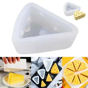 3 Gabalus Nustatyti 3D Sūrio Formos Silikono Formos Putėsius Tortas Šokolado Desertas Kepimo Įrankis, Ekologiškų Namų Virtuvės Įrankiai