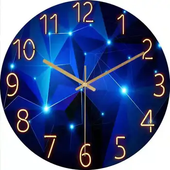 30cm Silent Sieninis Laikrodis Žvaigždė Danguje Kvarco Mados Didelis Modernus Nordic Stilius Ne Tiksi Tyliai Dekoratyvinis Gyvenimo Klasės Kambarys Miegamasis