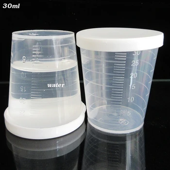 30ML Plastiko Matavimo puodelis,Priemonė Jup Užpilkite Vandens Paviršiaus,Virtuvės Laboratorija Naudoti,Masto Skaidri maisto Gaminimo Įrankis,Baigimo Taurė
