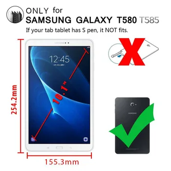 360 Sukasi Stendas Cover Case For Samsung Galaxy Tab A6 10.1 Atveju Galaxy Tab 10.1 colių 2016 SM-T580 T585 T587 Tablet Atvejais
