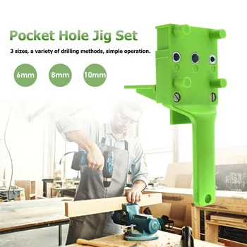 38pcs/set Kišeninių Pocket Hole Punch Dailidžių Koreguoti Medienos Pjovimo Įrankių Rinkinys Nustatyti Sistemos 6/8/10mm Grąžtai