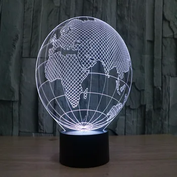 3D Europos Žemėlapyje Led Žibintai, USB mokestis 7 Spalvų Keitimas Naktį Šviesos, Reklaminės Dovanos