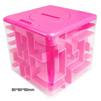 3D Labirintas Smart Žaislas Palūkanų Mokymo Žvalgybos Plėtros 3D Labirinto Įspūdį Piggy Bank Švietimo Žaidimas, Žaislai 8x8x8cm