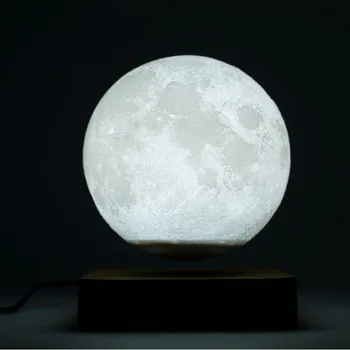 3D Magnetic Levitation Mėnulio Lempos Naktį Šviesos 2020 m. NAUJO dizaino Kūrybos Sukasi Led Mėnulis Plūduriuojantis Lempa Namų Puošybai Atostogų