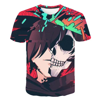 3D marškinėliai vyrams Kaukolė cool T-shirt mados vyriški T-shirt hip-hop Anime Stiliaus O apykaklės marškinėliai viršuje vėliau kaip 2020 m. vasarą prekės negabaritinių
