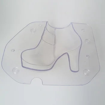 3D Skaidraus Plastiko Aukšto Kulno Batų Šokoladas Pelėsių Lady 's Boot Saldainiai, Želė Pelėsių Namų Virtuvė 