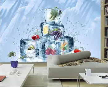 3D tapetai, lubos/custom foto tapetų/Vasaros ledo vaisiai ir daržovės/Miegamojo/KTV/Viešbutis/baras/gyvenamasis kambarys