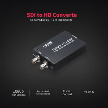3G-SDI HD+SDI Keitiklis su Maitinimo Full HD SDI 1080P HD-SDI ir 3G-SDI Signalo Ekranas