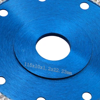 4.5 Colių Gabalai Porceliano Plytelės Turbo Deimantiniai Sauso Pjovimo Ašmenų Diskas Šlifavimo Rato Šlifuoklis Sausos arba Drėgnos Plytelių Pjovimo Diskas