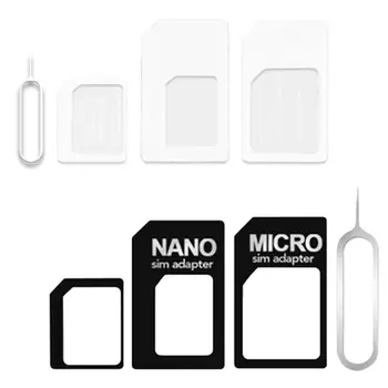4 in 1 Konvertuoti Nano SIM Kortelę į Micro Standarto Adapteris, skirtas 