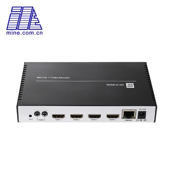 4 Kanalų H. 265 HDMI, IP-Video Encoder 1080P@60fps IPTV Live Transliacijos Encoder
