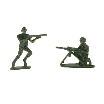 4cm Plastiko Armijos Vyrai Veiksmų Skaičiai Pasaulinio Karo Karių Žaislas - 120 Vienetų Armijos Žalia