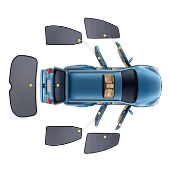 4PCS/Set Arba 2VNT/Komplektas Magnetinio Automobilių Šoninio Lango Stoglangis Akių Šešėliai Blind Buick GL8-2017 3 Kartų