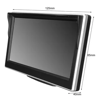 5 Colių 800*480 TFT LCD Skaitmeninis Spalvotas Ekranas Automobilį Monitorius Su Gyvis ir Stovėti Automobilių Reikmenys Atsarginės Galinio vaizdo Kamera