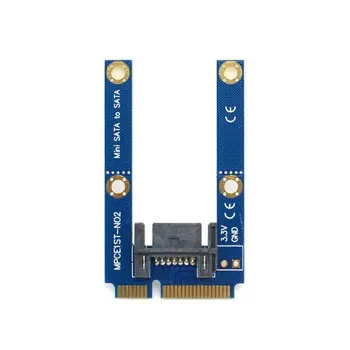 50mm Mini PCI-E mSATA SSD su SATA 7pin Kietajame Diske PCBA Extension Adapter