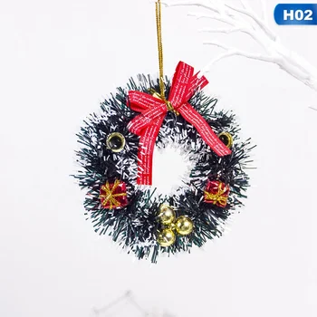 6 Mini rankų darbo Kalėdų vainikas Kalėdinės namų dekoracijos Kalėdų eglutė 
