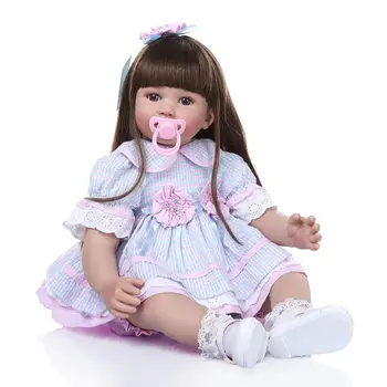 60cm Modeliavimas Princesė Silikono Lėlės Baby Girl Gyvas Realus Kūdikių Žaislų Vaikams Kalėdų Dovana