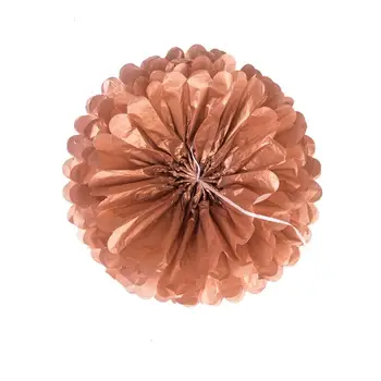 6pcs 25cm Rose Gold Pom Pom Gėlės, Dekoratyvinių Audinių Popieriaus Vestuvių Dekoravimas Namų Gimtadienį Baby Shower Šalies Prekių