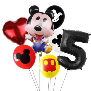6pcs/daug Minnie Balionai Mickey Mouse Gimtadienio Dekoracijas, Baby Shower Dekoras Vaikų Šalis Mickey Balionas Oro Globos