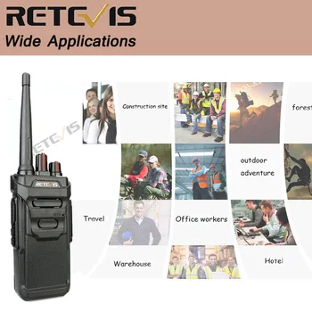 6pcs RETEVIS RT48/RT648 IP67 atsparus Vandeniui Profesinės Walkie Talkie PMR Radijo PMR/FRS VOX 2 Būdu Radijo Comunicador Su Ausinė