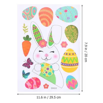 9 Lapų Velykų Tema Katytė Sienų Lipdukai Langą Dekoratyviniai Lipdukai PVC Lipdukai Easter Bunny Apdailos Siena Lipdukas