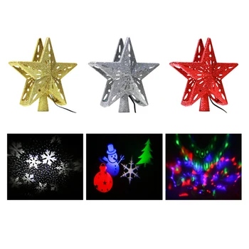 ABS China Projekcija LED Lempos Kalėdų Medžio Topper Star Light Namų Baras, Kavinė Uplights Scenos Apšvietimas Šviesos Poveikis