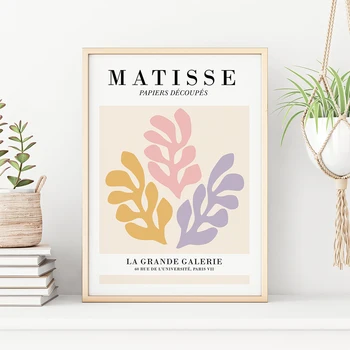 Abstrakti Matisse Gėlių Lapų Augalų Vaza Sienos Meno Tapybos Drobės Šiaurės Plakatai Ir Spausdina Sienos Nuotraukas Gyvenimo Kambario Dekoro