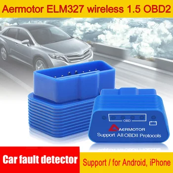 Aermotor ELM327 Bluetooth V1.5 OBD2 Parama 9 Protokolai Automobilių Diagnostinis Testeris Tinka 