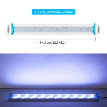 Akvariumas Šviesos diodų (LED) Vandeniui Žuvų Bakas Šviesos samteliais Lempa Akvariumų Dekoracijos, Apšvietimas Augalų Lempos