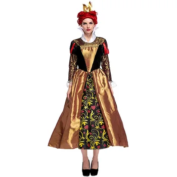 Alisa Stebuklų šalyje kostiumas moterims suaugusiųjų fantazijos seksualus Širdžių Karalienė šalies cosplay Helovinas fancy kostiumas