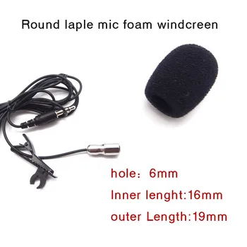 All 10vnt Putų mikrofonas stiklus, apvalus kamuolys formos lavalier microphone sponge stiklai ,6mm atidarymo &16mm vidinis