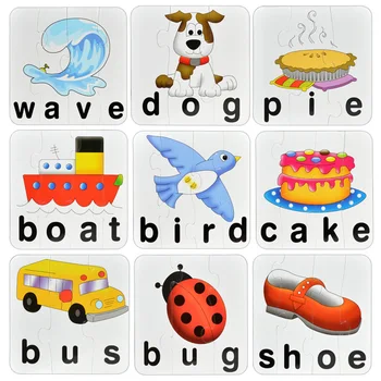Anglų Raidžių Atitikimo Vaizdai Savarankiškai Ištaisyti Ankstyvo Mokymosi Žodžio Rašybos Žaislas Praktikos Atitikimo Vaizdai