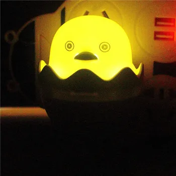 Animacinių filmų mažai geltona antis naktį šviesos pažangi šviesų naktį šviesos energijos taupymo plug-in lova maitinti koridoriaus šviesos