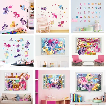 Animacinių filmų sienų lipdukai vaikams kambariai vaikams, miegamasis, sienos lipdukai mergaitės kambario dekoro gimtadienio dovana šaldytuvas dekoras
