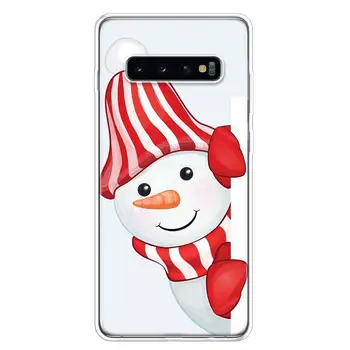 Animacinių filmų šiaurės Elnių Kalėdų snaigės Telefono dėklas, Skirtas Samsung Galaxy Note 10 9 8 Plius J4 J6 J8 Plius S7 S8 S9 S10 S10E S20 Ultra Pl