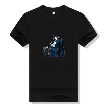 Anime Black Butler Marškinėliai Cosplay Moterų Spausdinti Medvilnės marškinėliai trumpomis Rankovėmis Vasaros Atsitiktinis Tee Viršūnes Moteris, T-shirts