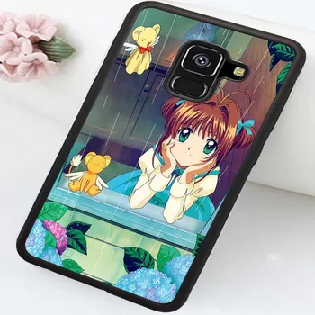 Anime Kinomoto Sakura Sunku VNT TPU Mobiliojo Telefono dėklas Samsung Galaxy j3 skyrius J4 J6 J7 J8 2018 A11 A21S A51 A71 A91 A5 A7 A8 10 Krepšiai