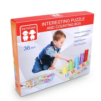 Ankstyvojo Ugdymo Vaikų Daugiafunkcinis Įdomus Aritmetinis Mokymosi Dėžutės Numerį Žiedas Mokymosi Lenta Spalvų Žaislai