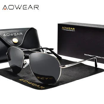AOWEAR Mens Poliarizuoti Akiniai nuo saulės Vyrams, Prekės ženklo Dizaineris Poliarizaciniai Veidrodėliai Saulės Akiniai Moterų Vairavimo Atspalvių Gafas de sol hombre