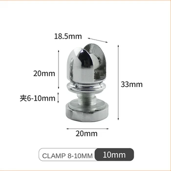 Apvalus Laikiklis Stiklo Laikiklio Apkaba, 6mm 8mm 10mm Cinko Lydinys įranga Veidrodis Vonios kambarys Stiklo plokštės Įrašą Fiksuotojo Įrašą