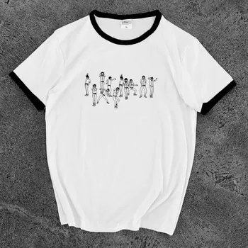 Art roko grupė Print T-Shirt Mados Cool O-kaklo vyriški Marškinėliai trumpomis Rankovėmis Atsitiktinis Vyrų, moterų Drabužiai Tee