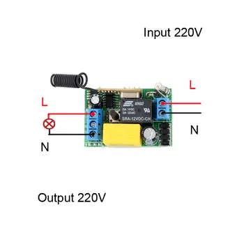 Aukštos Kokybės AC220V 10A RF Wireless Mini Jungiklis Relay Imtuvas 2Button Nuotolinio Valdikliai Apšvietimo LED Lempa ĮJUNGTA IŠJUNGTA