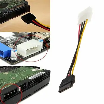 Aukštos Kokybės Vyrai Moterys 4-pin Maitinimo Ratai Adapteris Tiekia Kompiuteris Molex Jungties Kabelis Buitinių SATA IDE 15-pin A5R2