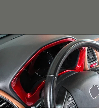 Automobilių Išorės stilizavimo Honda HR-V HRV Vezel 2016 2017 2018 chromuoti Prietaisų Indikatorius Skydelio Dangtelį prietaisų Skydelio Apdaila Lipdukas