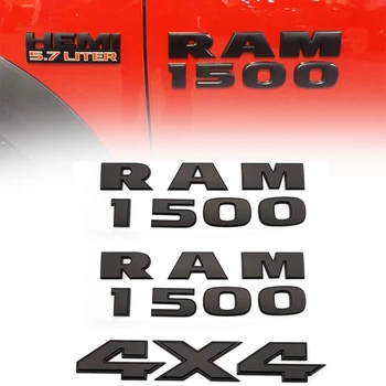 Automobilių Ženklelis RAM 1500 4X4, Emblemų Galinės Durys Decal Pakeisti Ram 1500 (Matinis Juodas)