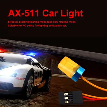 AX-511 Apskrito Ultra Ryškus LED Šviesos Strobing-sprogdinimo Mirksi Greitai-lėtai Sukasi Režimu RC Policijos Gaisrų gesinimo Greitosios pagalbos Automobilis